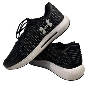 Under Armour Micro G Fuel Womens Running Shoes Black White Size 10